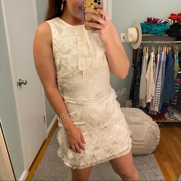 Roberto Cavalli White Floral Mini Dress XS - Picture 7 of 16